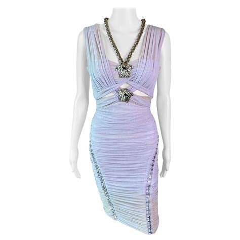 versace chains dress|Versace evening dress.